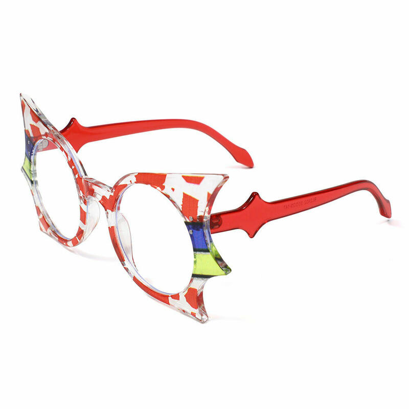 Halloween Tess Geometric Red Glasses