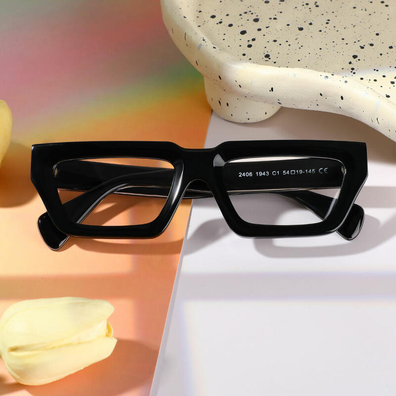 Evea Rectangle Schwarze Brille