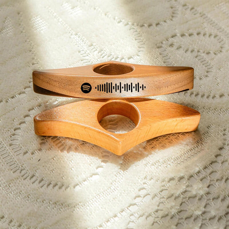 カスタマイズ Spotifyコード ブックページホルダー 親指 木製 読書補助 片手読書 便利