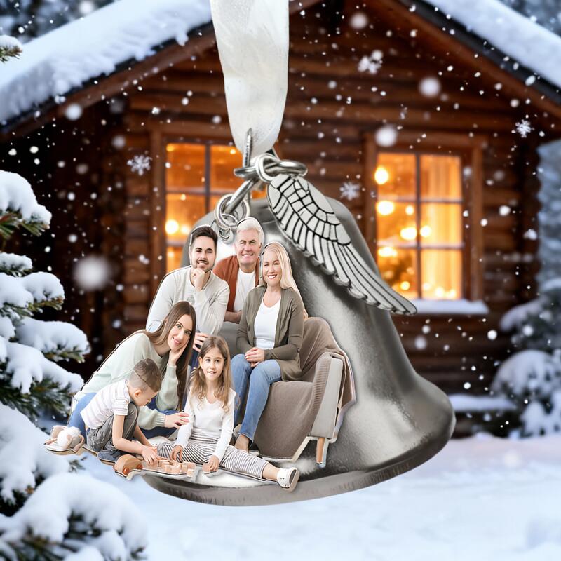Personalized Picture Bell Ornament Interesting Gift for Christmas