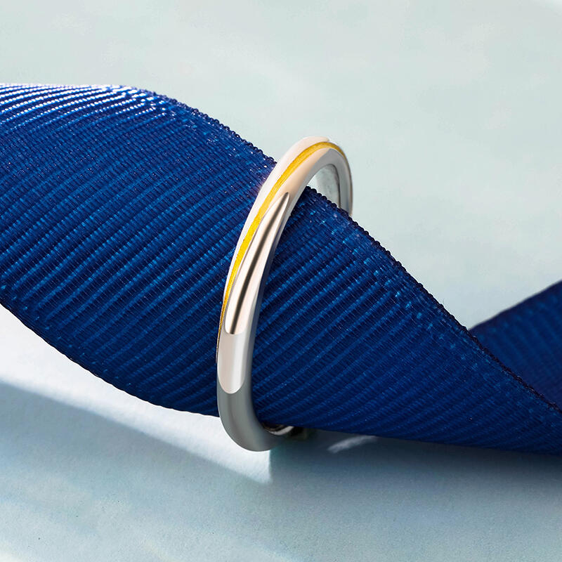 Jeulia "Every Side of Love" Mobius Two Tone Adjustable Sterling Silver Men's Band