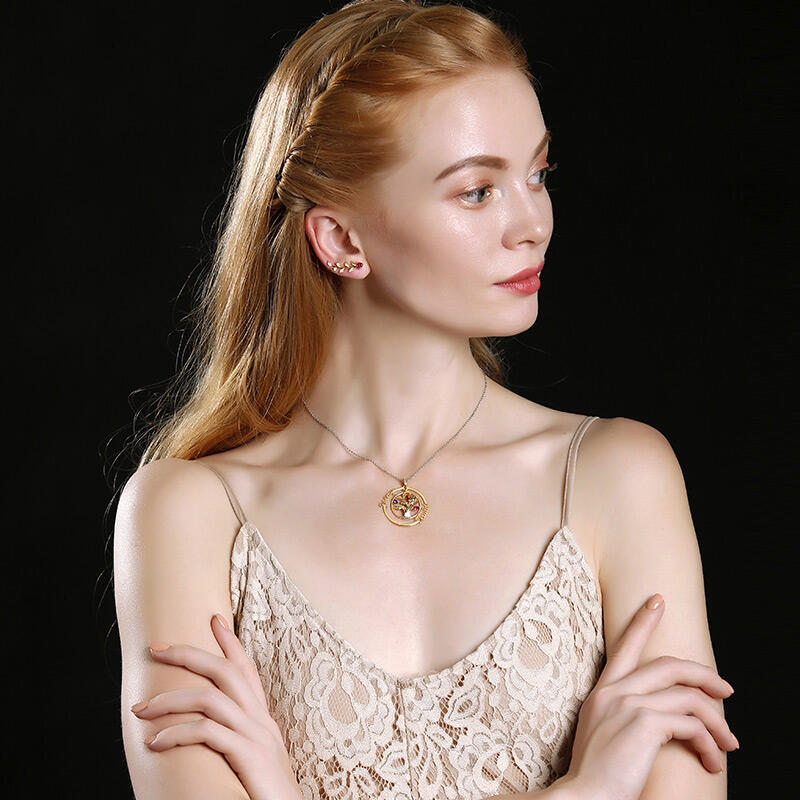 Jeulia Golden Leaves Earring Climber