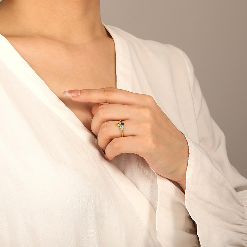 "Enchanted Forest" Stackable Cluster Dainty Ring