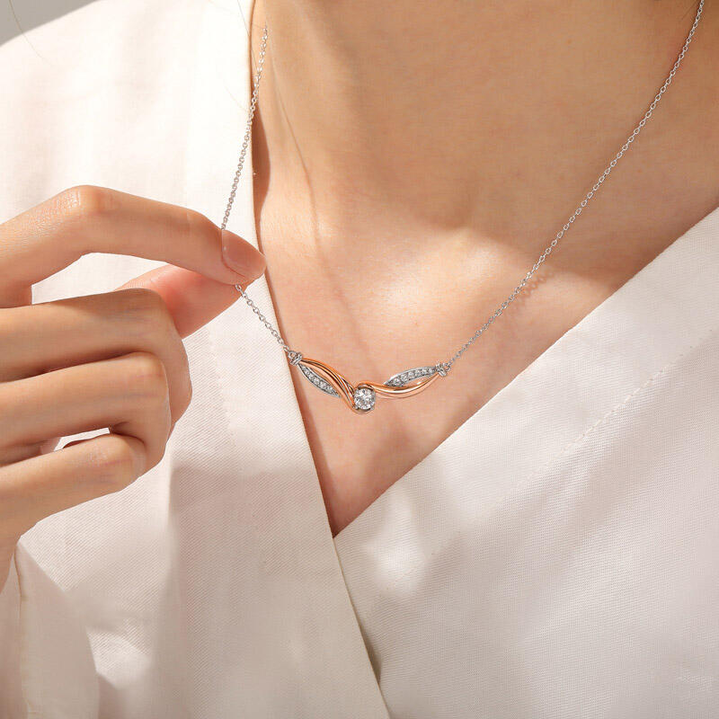 Jeulia Amore Collier Ruban Torsadé Deux Tons