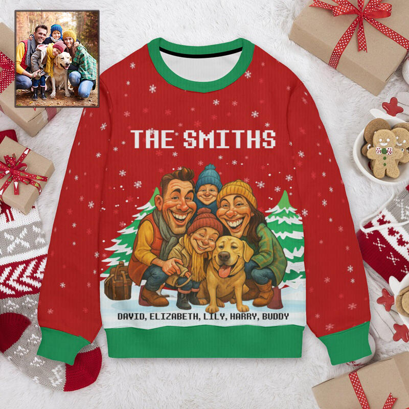 オリジナル 名入れ 写真入れ 漫画風 セーター