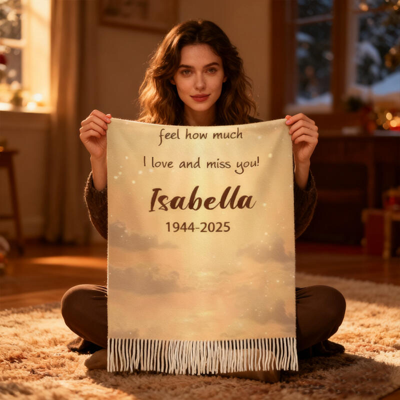 Individuell gestaltete Schals mit Namen Familienerinnerungen Gedenkgeschenke für Familienmitglieder