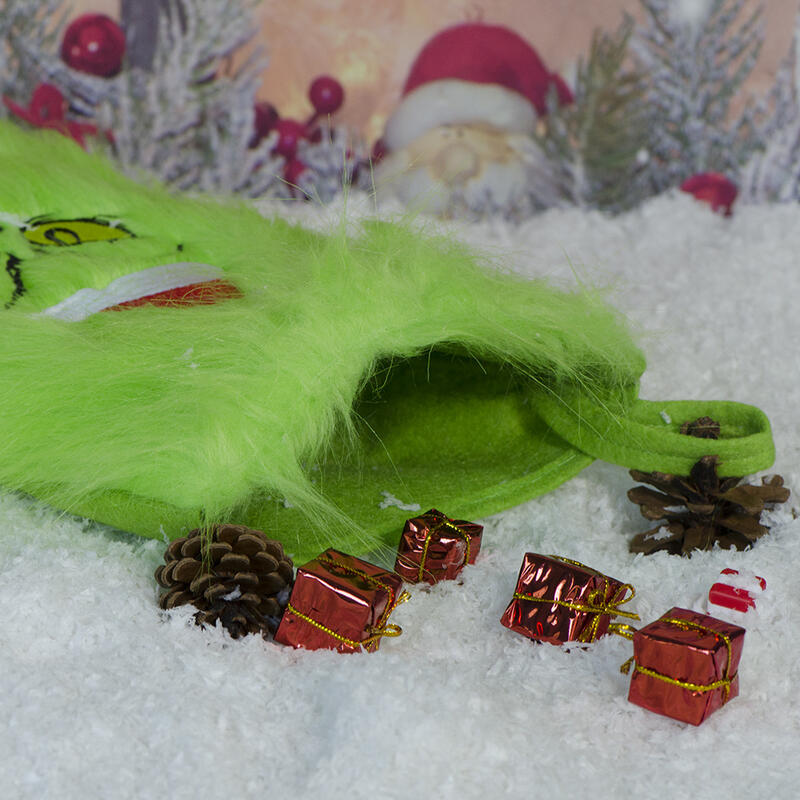 Personalized Green Monster Christmas Stockings Custom Embroidered Name Funny Gifts