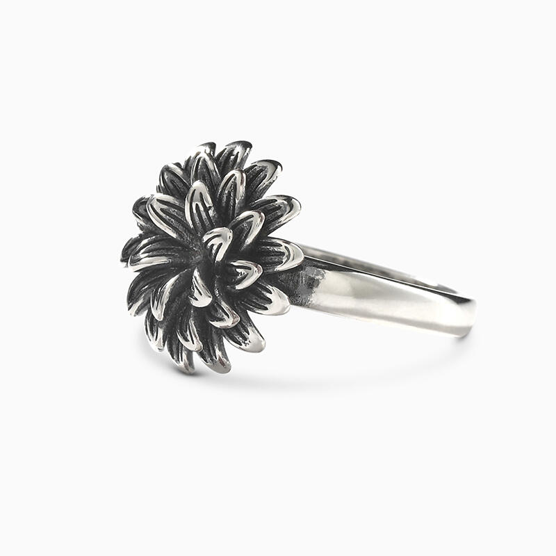 Jeulia "Gothic Flower" Srebrny pierścionek Sterling