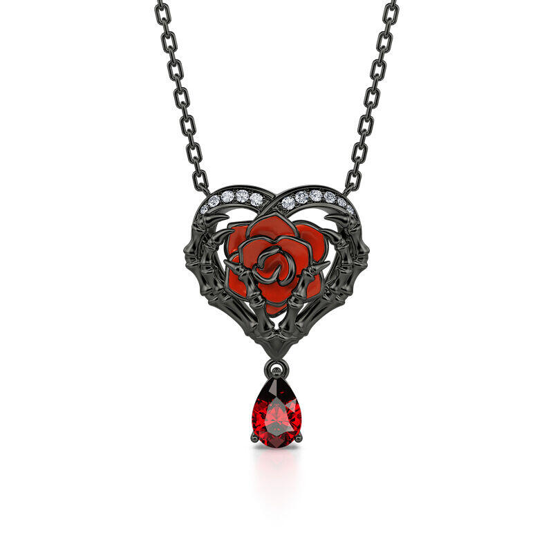 Jeulia Conjunto de Joyas de Anillo Pendientes y Collar para Pareja de Plata Esterlina