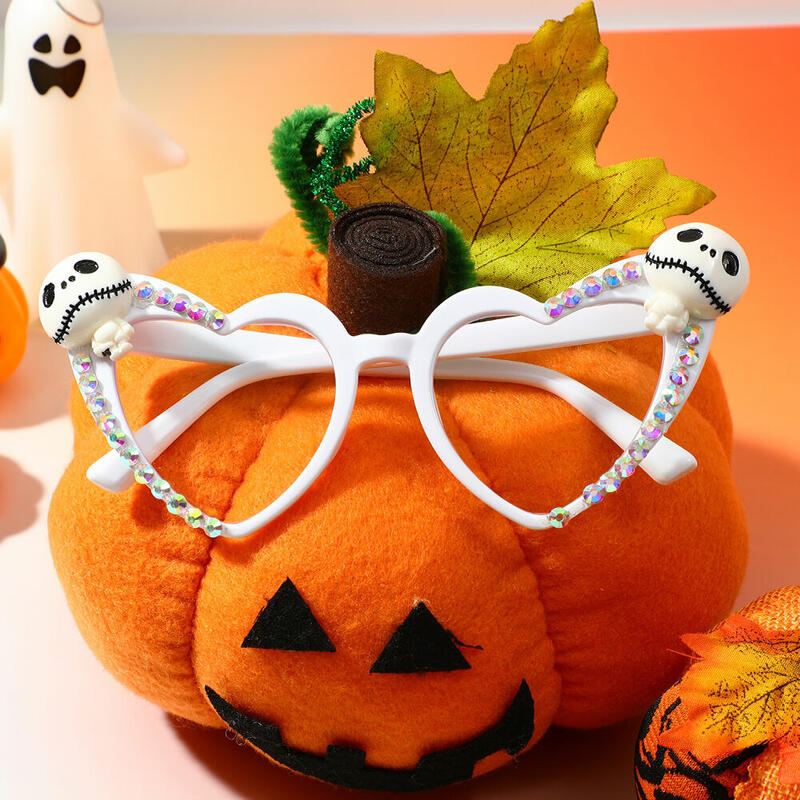 Halloween Cedriea Heart Skeleton Glasses