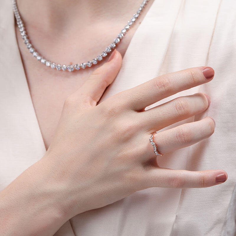 Jeulia Churumbela 10K/14K/18K oro clásico a en forma de flor