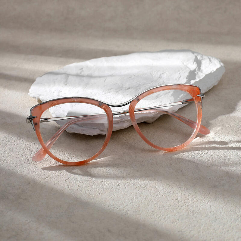 Emily Cat Eye Rosa Brille