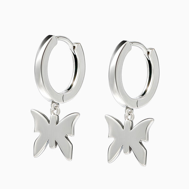 Jeulia "Mystic Butterfly" Sterling Silver Earrings