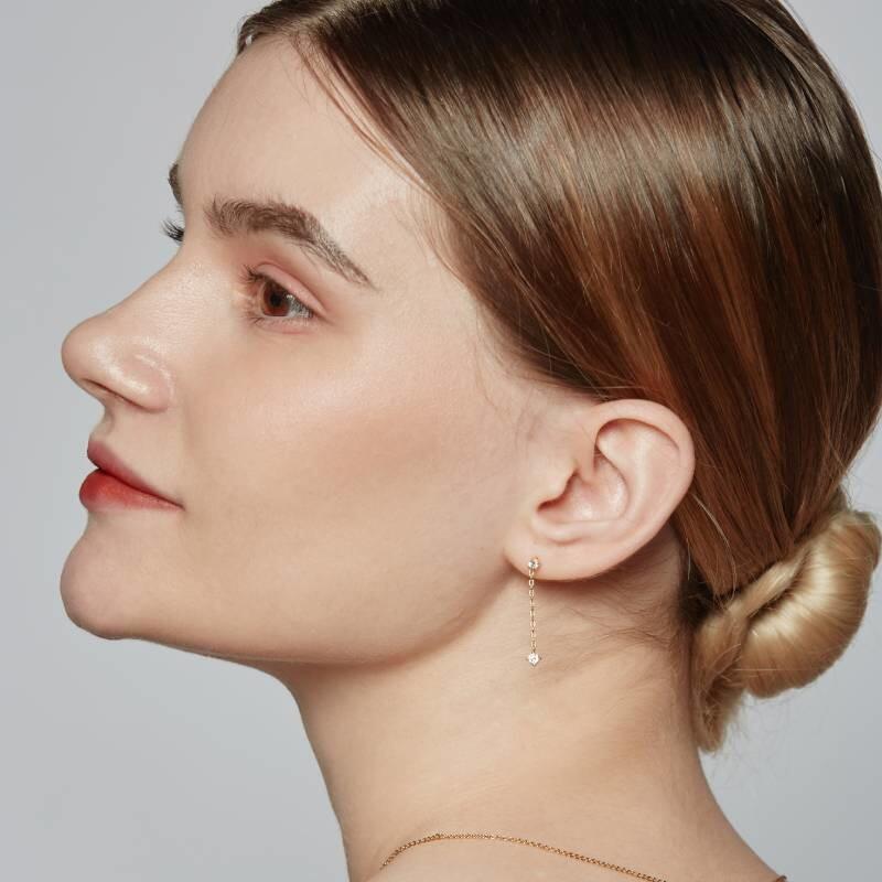 "To My One & Only" Round Cut Drop Earrings