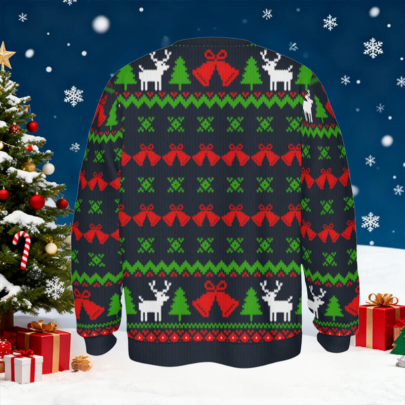 Personalized Ugly Sweater Unisex Custom Photo Festival Pattern Design Perfect Christmas Gift for Loved One