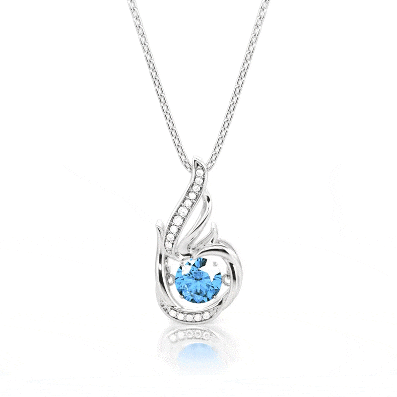Jeulia Eternal Flame Necklace with Dancing Stone