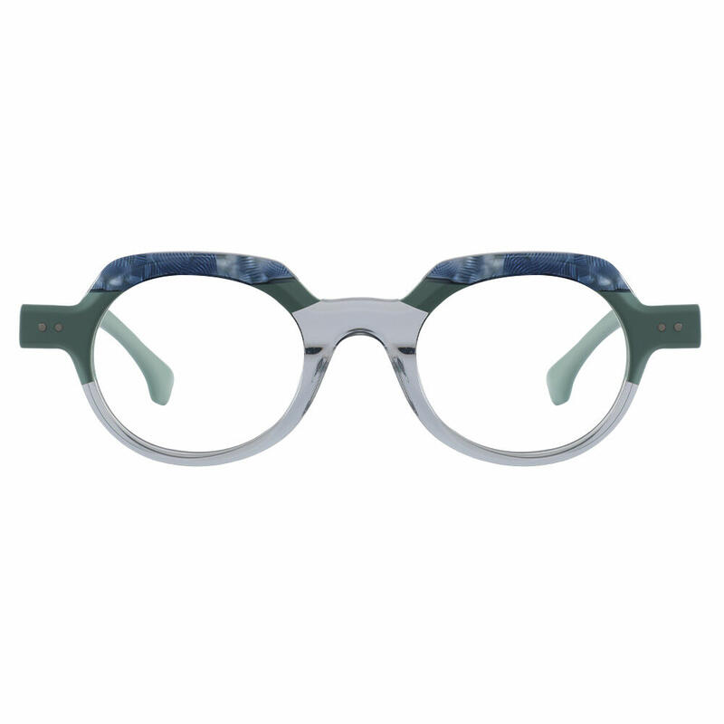 Flynn Round Green Glasses