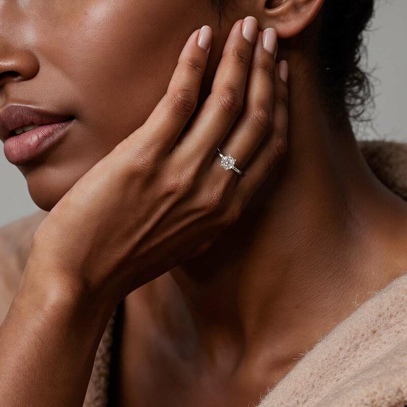 "Meine ganze Welt" 0,8ct Rundschliff Solitär Verlobungsring