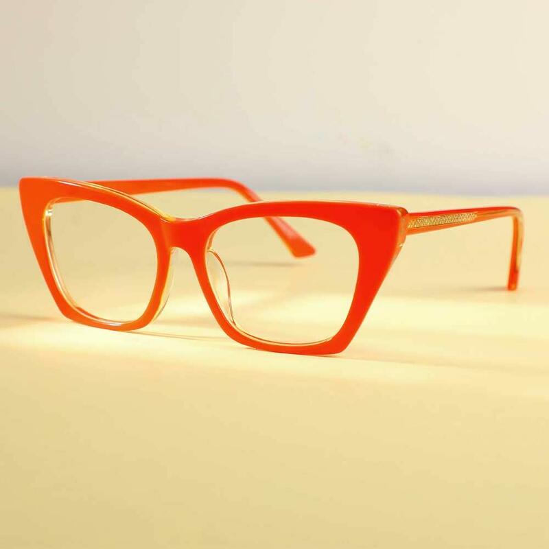 Ivy Cat Eye Orange Brille