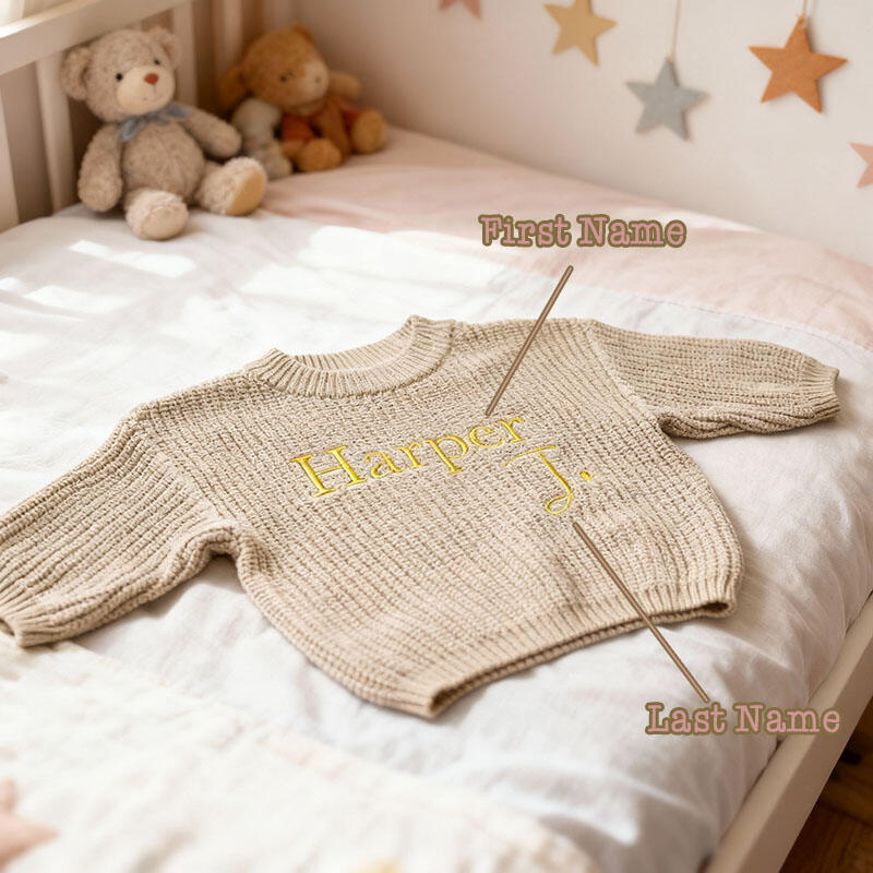 Gepersonaliseerde trui met geborduurde naam Grappig cadeau voor kinderen