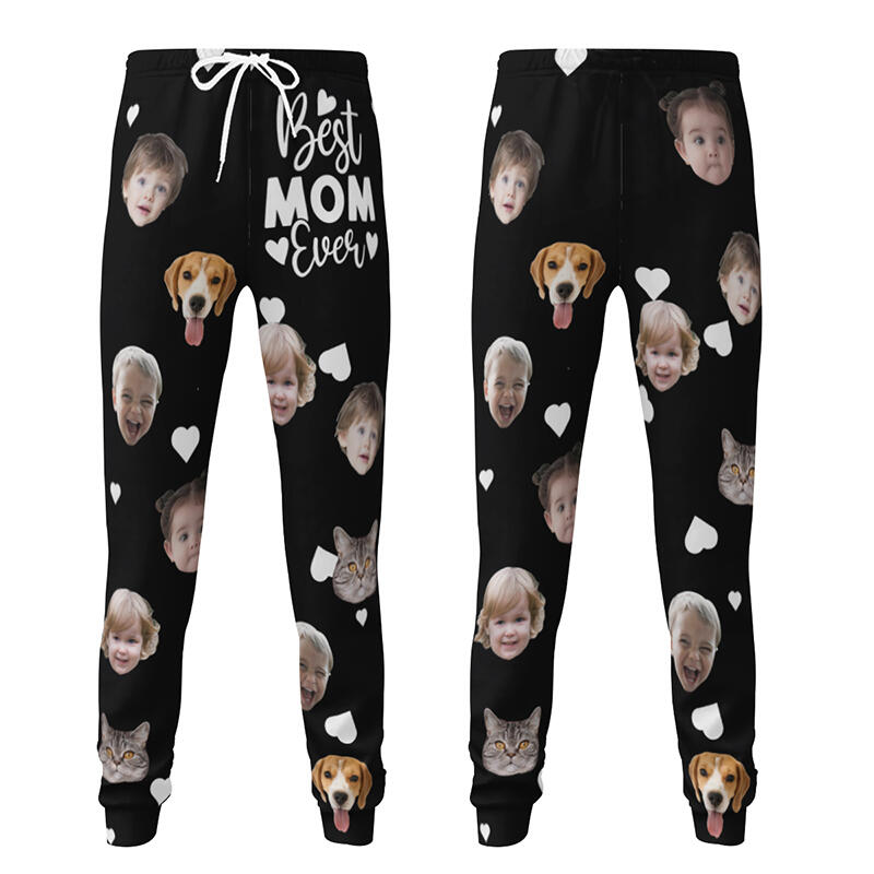 Personalisierte Unisex-Jogginghose mit individuellem Kinderfoto perfektes Geschenk für die liebe Mama