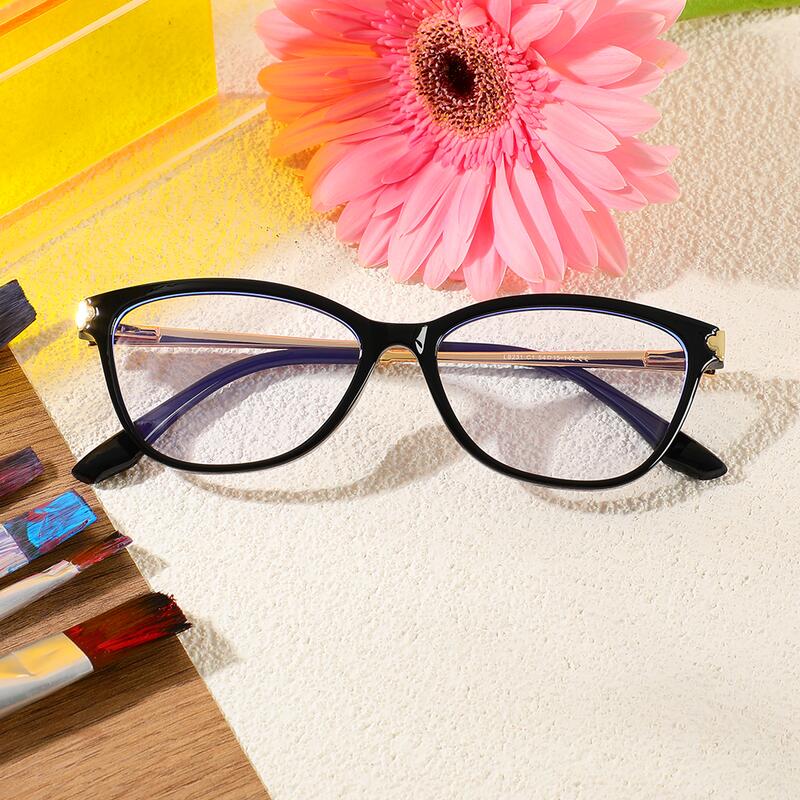 Joshua Rechteckige Schwarze Brille