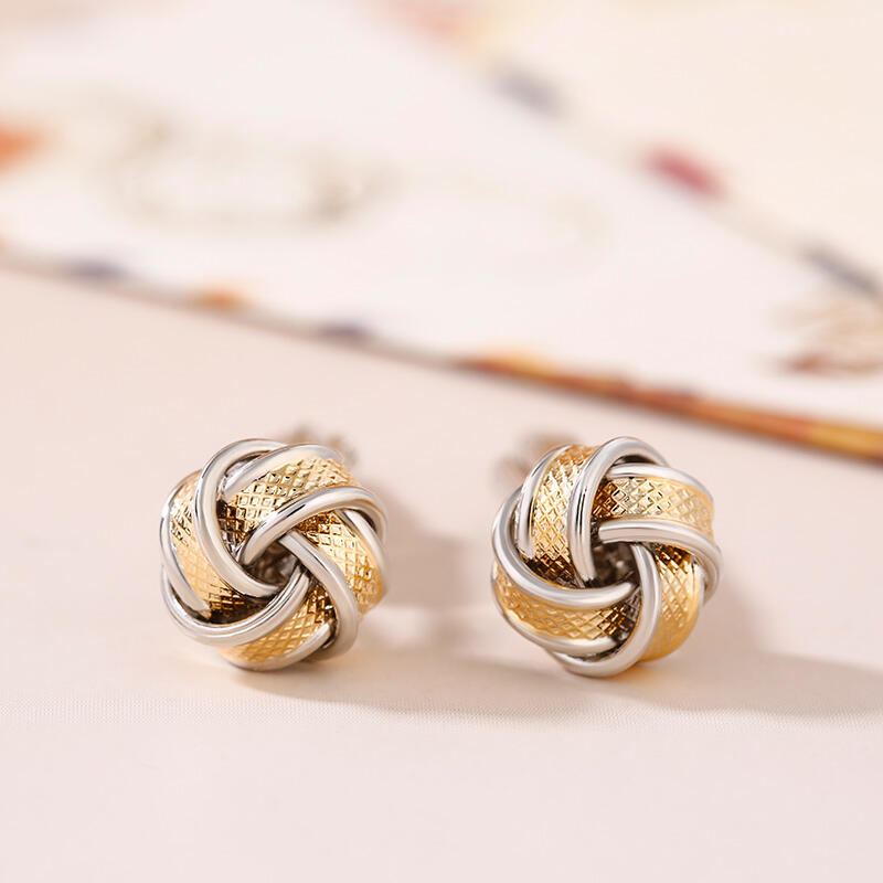 Jeulia Two Tone Twist Design Men's Cufflinks