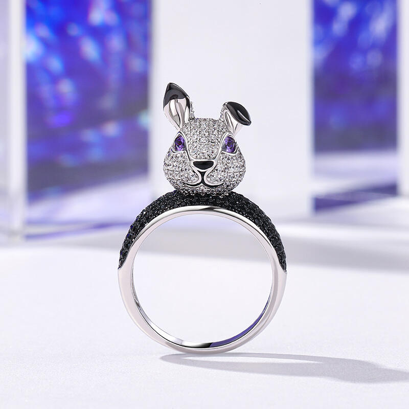 Jeulia "Lucky Rabbit" Sterling Silver Ring