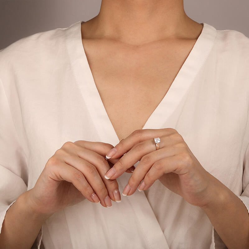 "Always Love You" 1ct Asscher Cut Solitaire Engagement Ring