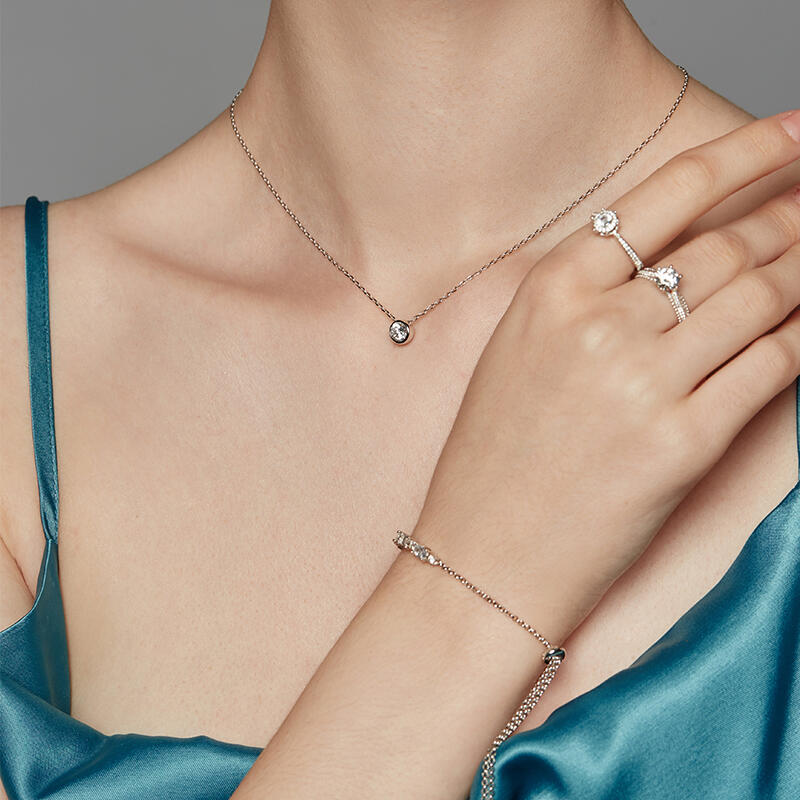 "The Light of My Life" Round Cut Necklace