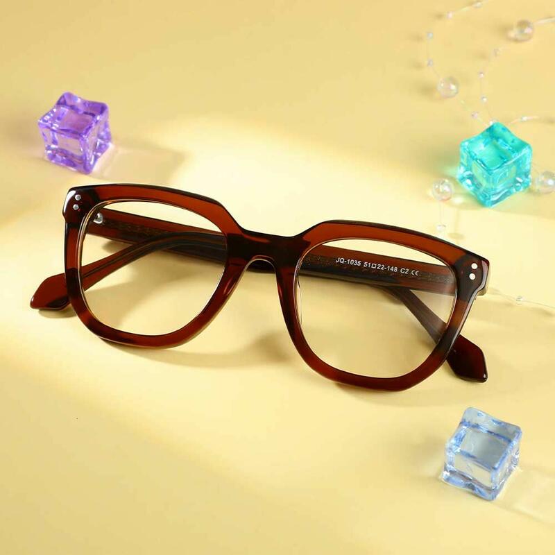 Gustave Quadratische Braune Brille
