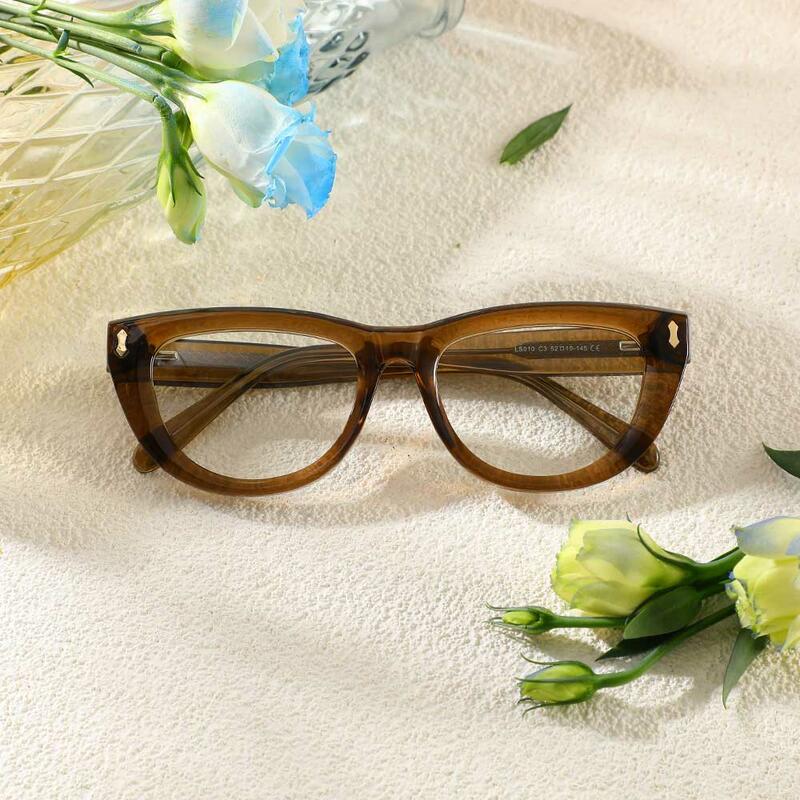 Rhys Ovale Braune Brille