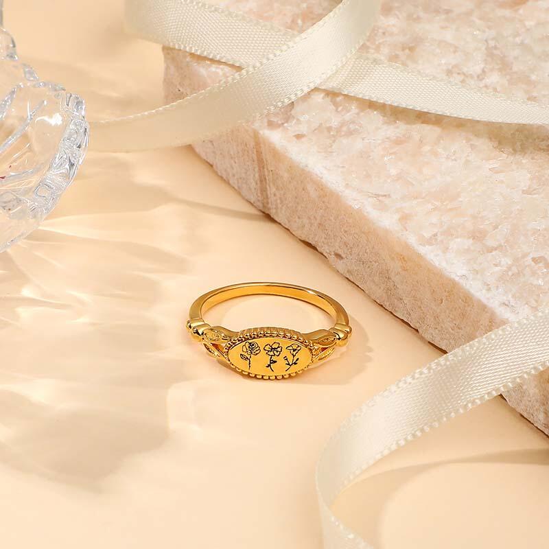 カスタマイズ 誕生花 リング