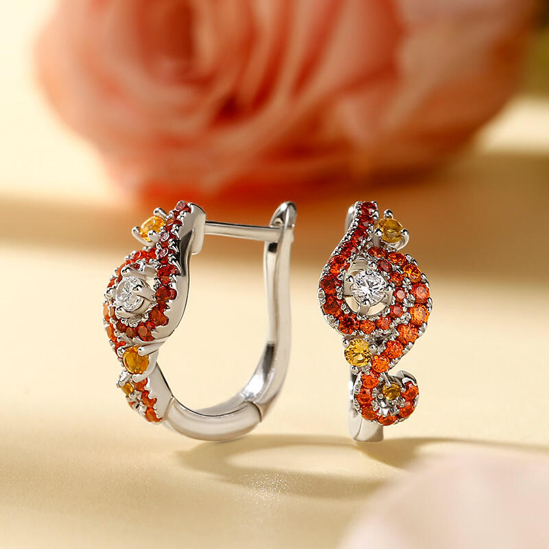 Jeulia Sunset Inspired Sterling Silver Earrings