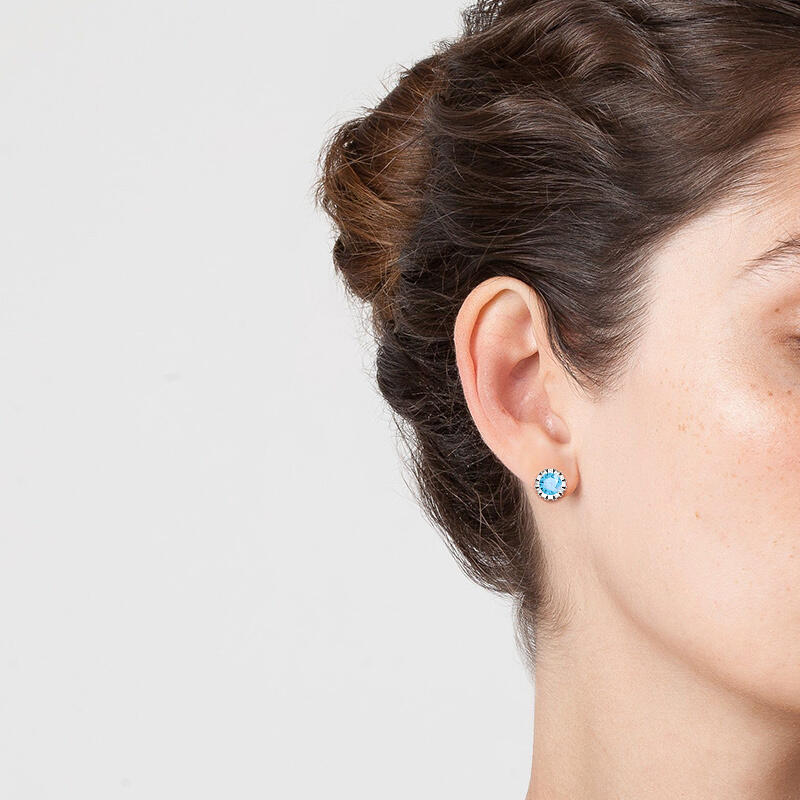 "Talk To Me Softly" Round Cut Stud Earrings