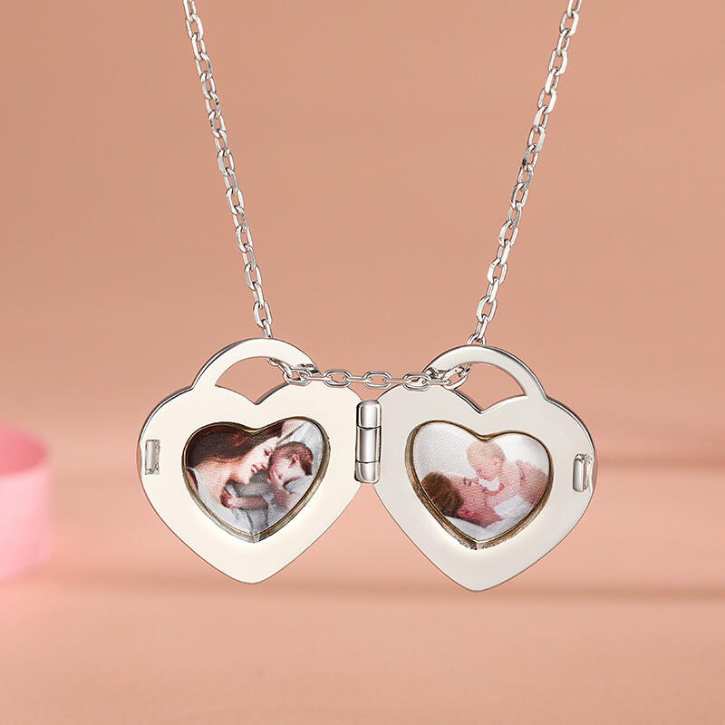 Jeulia Halsband Silver Märke av Tillväxt Anpassad Foto Locket
