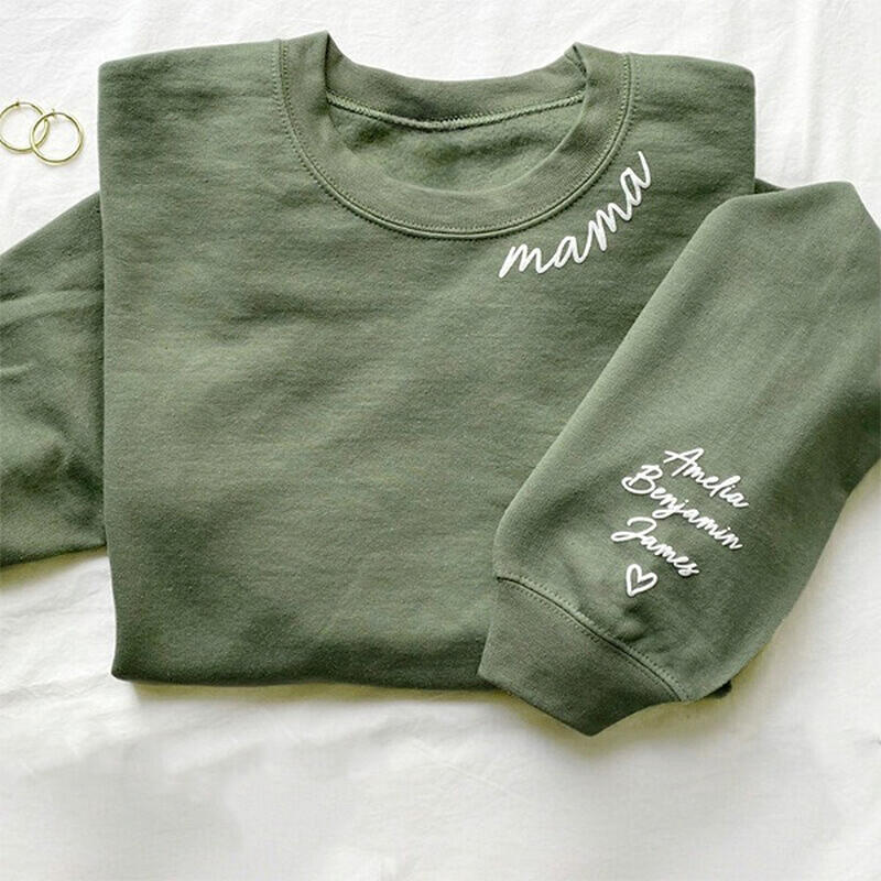 Gepersonaliseerd sweatshirt met 3D tekst als Moederdagcadeau