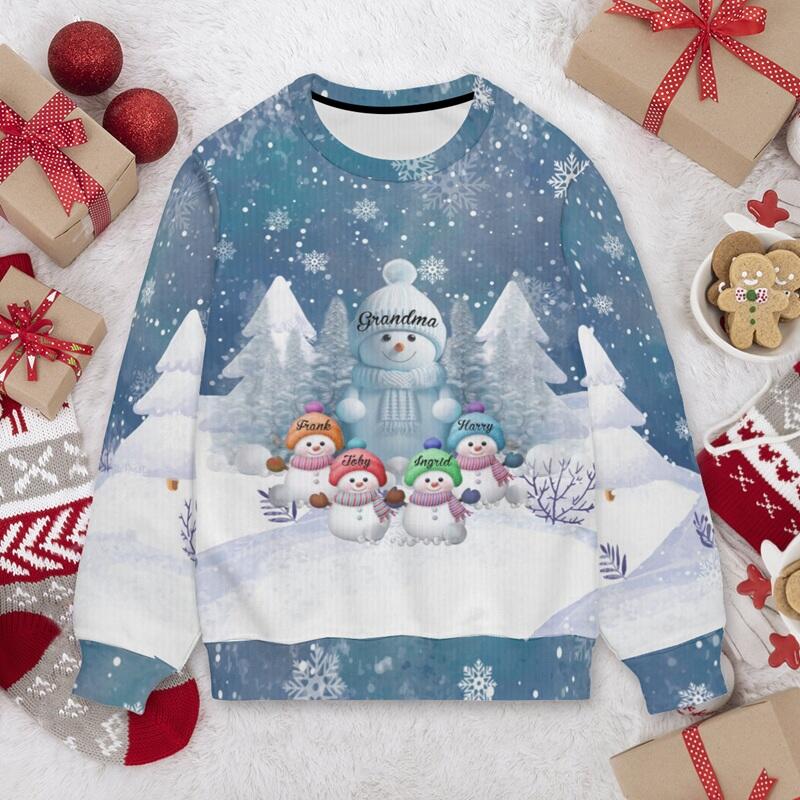 Pull moche personnalisé unisexe avec motif personnalisé pour enfants adorable cadeau de Noël pour sa famille