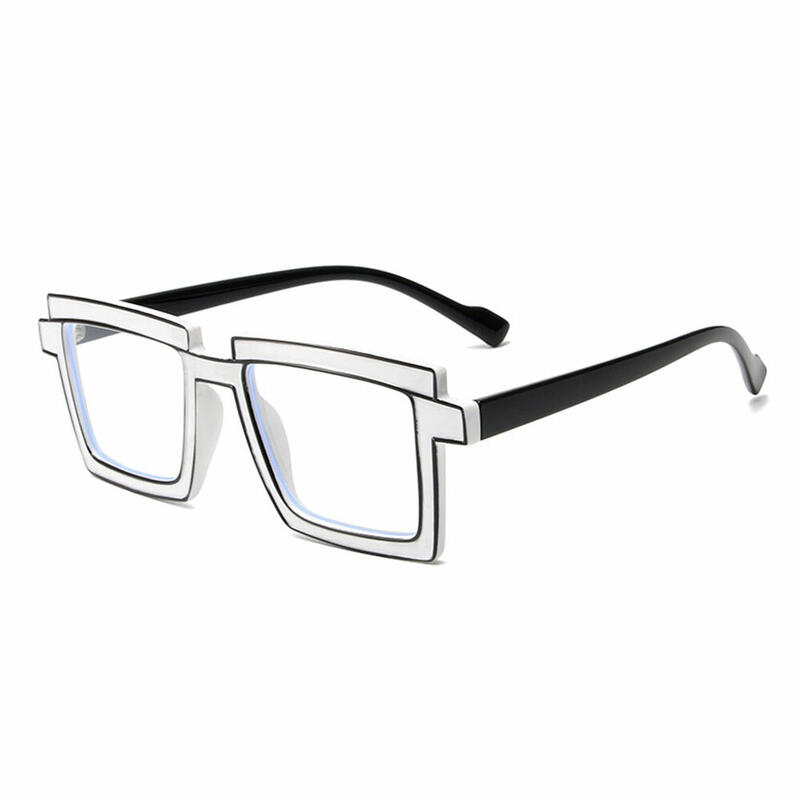 Flossie Square White Glasses