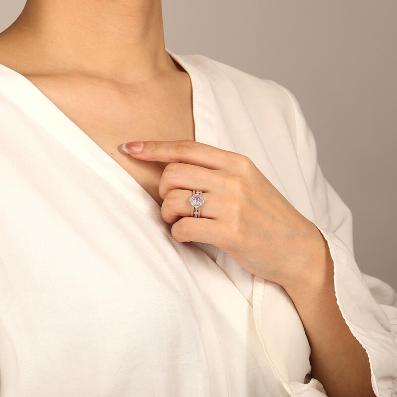 "Bloom Of Love" Radiant Cut Bridal Set