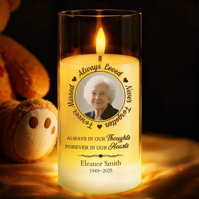 Portavelas LED personalizados, velas sin humo, regalo de condolencia para familiares.