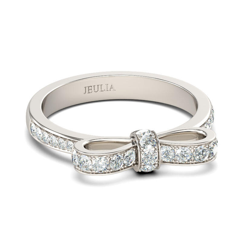 Jeulia Simple Bowknot Sterling Silver Ring