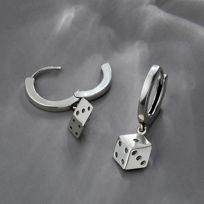 Jeulia "Roll Da Dice" Sterling Silver Earrings