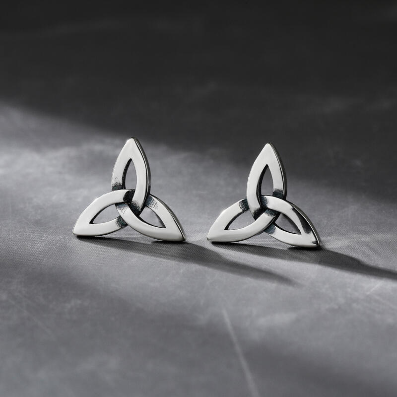 Jeulia "Celtic Knot" Sterling Silver Earrings