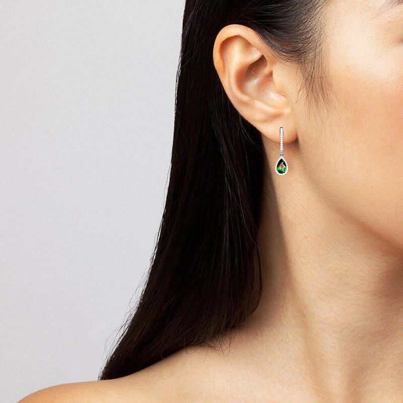 "Always Here For You" Pear Cut Drop Earrings