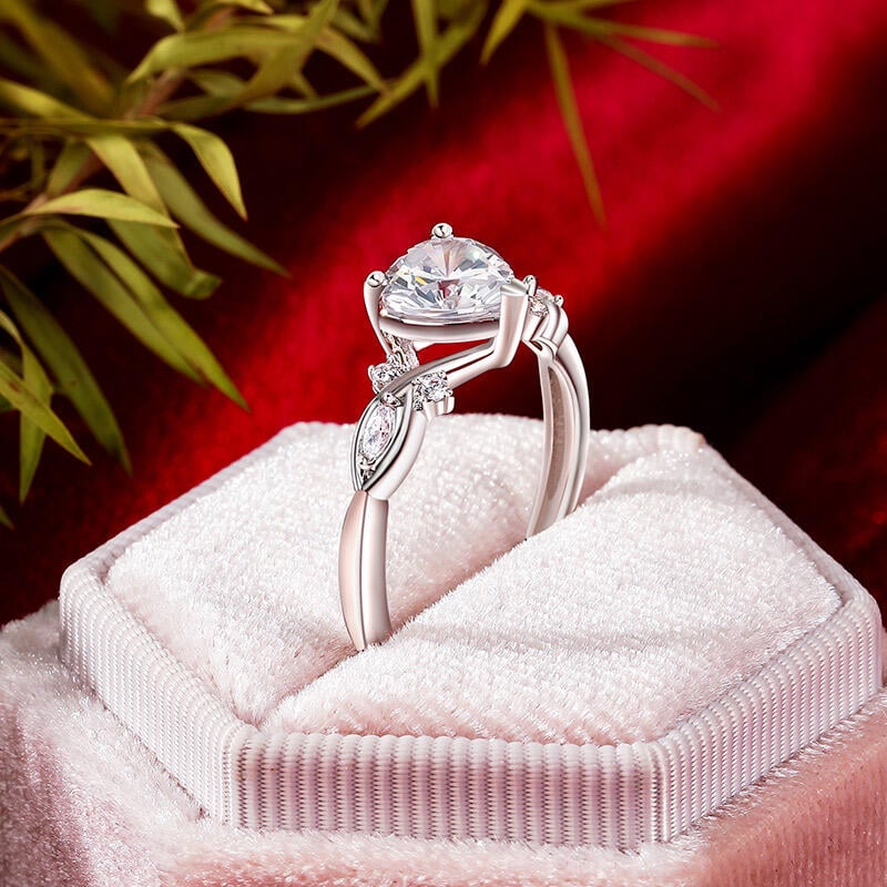 Jeulia Double Custom Infinity Heart Promise Ring