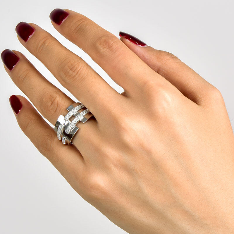 Jeulia Alianza Amplia Para Mujer De Talla Redonda En Plata De Ley