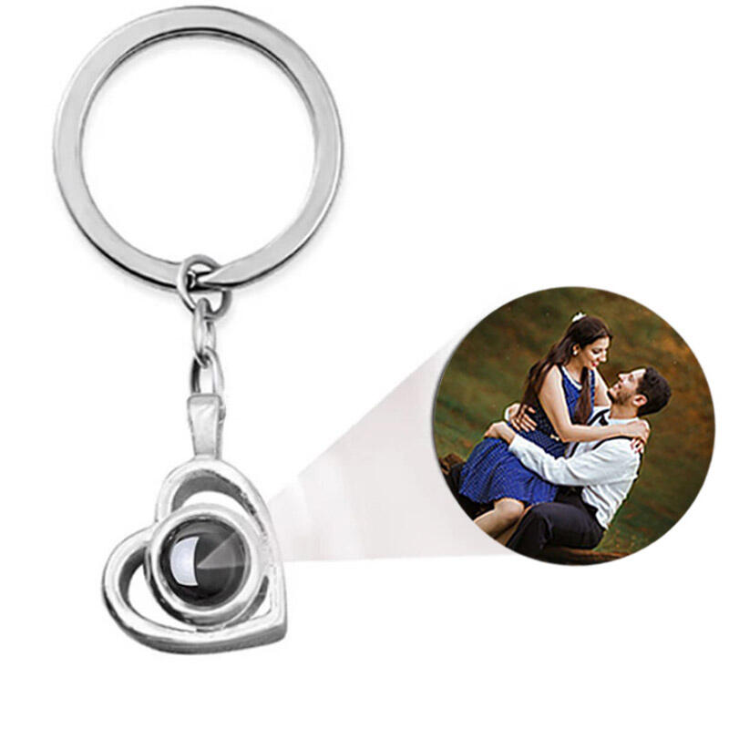 Personalized Photo Projection Keychain-Heart Shape