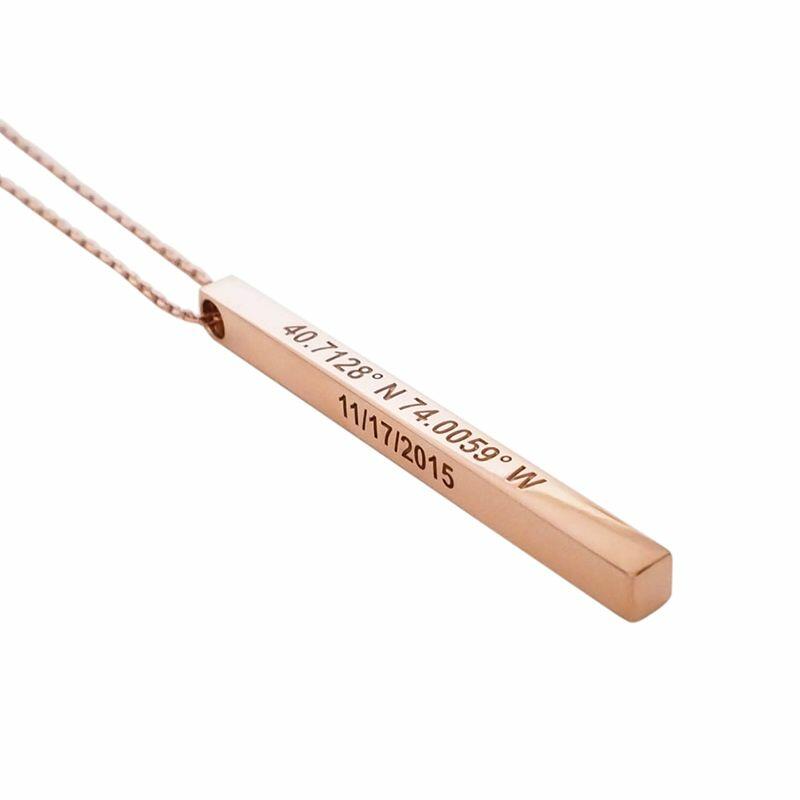 "Ora E Per Sempre" Bar Collana Personalizzata