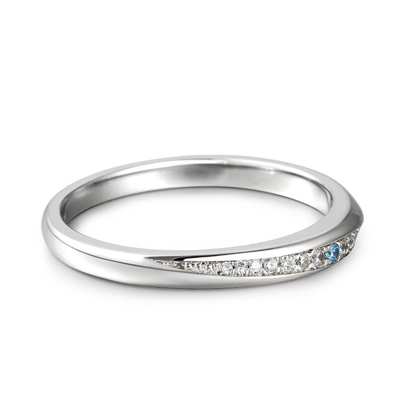 Jeulia "True Love is Forever" Sterling Silver Women's Band